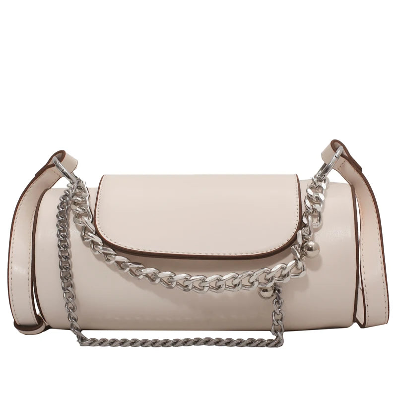 Leather Messenger Crossbody Bag Chains Shoulder Bags