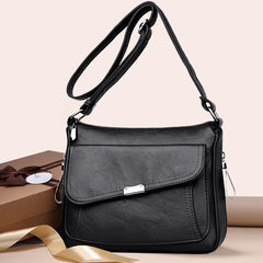 Women's PU Leather Crossbody Shoulder Bags with Multi-pocket Design