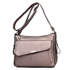 Women's PU Leather Crossbody Shoulder Bags with Multi-pocket Design