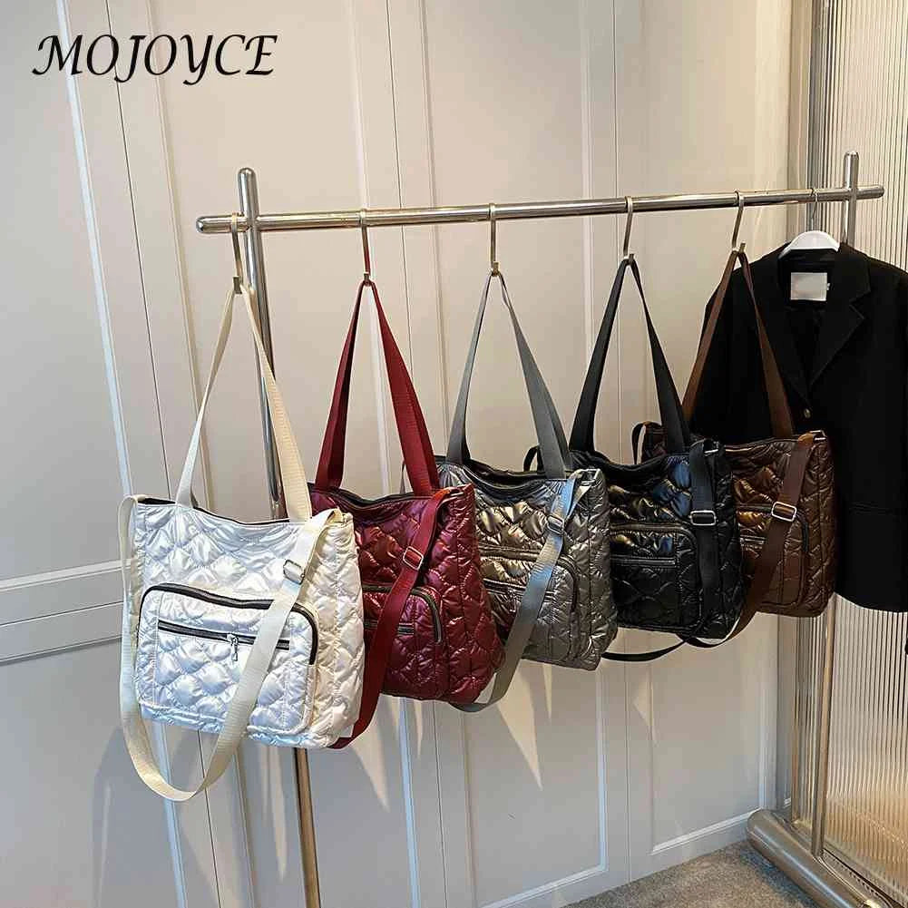 Quilted Crossbody Bag Nylon Winter Top-handle Waterproof Casual Warm