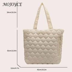 Quilted Underarm Bag Large Capacity Top-handle Bag