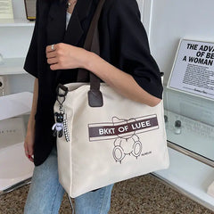 Canvas Women's Bear Tote Bag Large Capacity Casual Messenger Bags