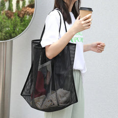 Qyahlybz Casual Grid Handbag Women Hollow Tote Bag