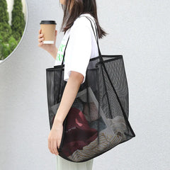 Qyahlybz Casual Grid Handbag Women Hollow Tote Bag