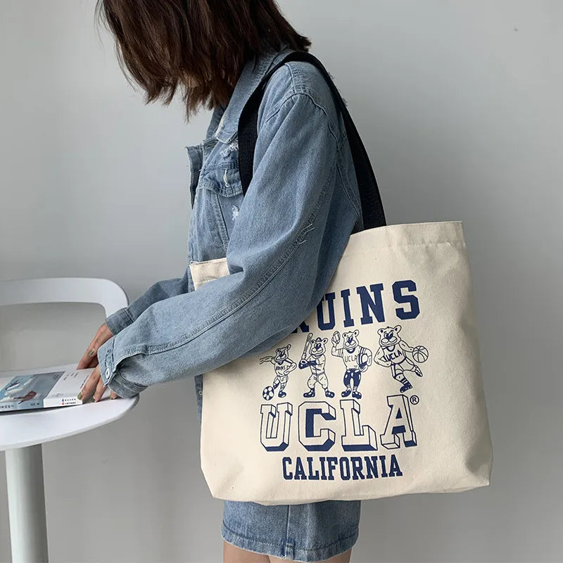 Canvas Women's Shoulder Bags Soft Sister Handbag