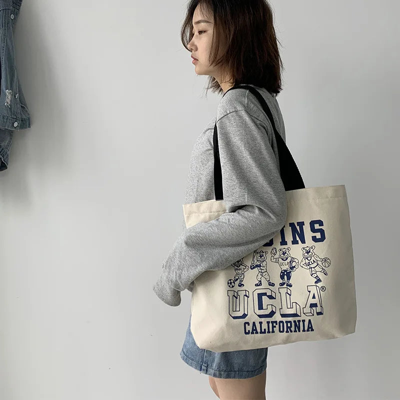 Canvas Women's Shoulder Bags Soft Sister Handbag