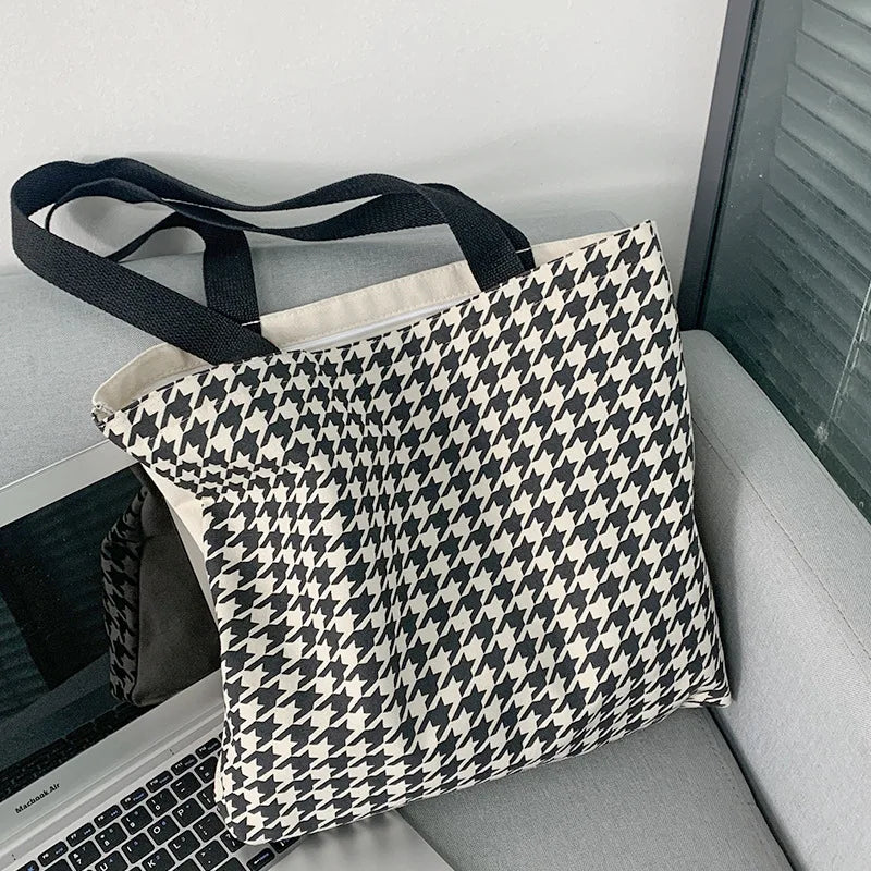 Retro Canvas Shoulder Bag for Women Large Capacity Handbag