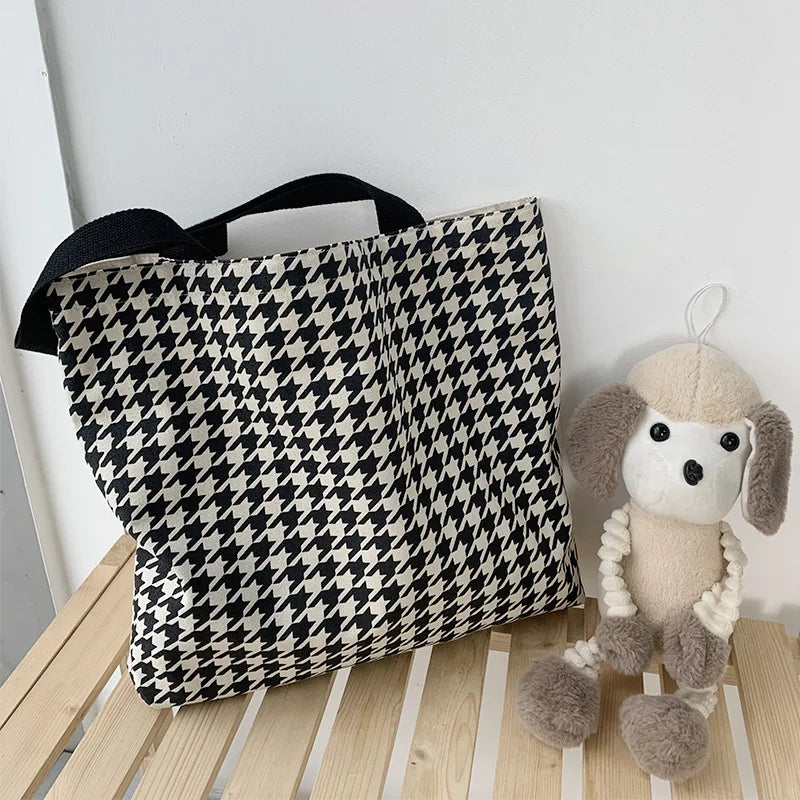 Retro Canvas Shoulder Bag for Women Large Capacity Handbag