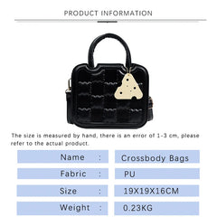 REAVEASY Vintage Shoulder Bag Small Square Crossbody Bag