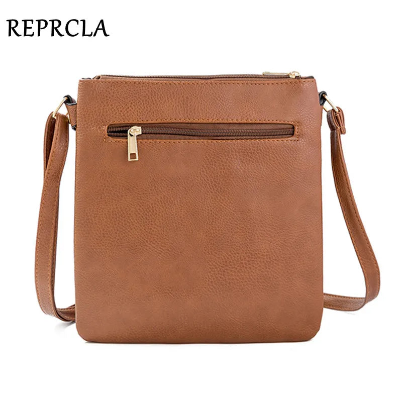 Double Layer Shoulder Bag High PU Leather Women Messenger Bags