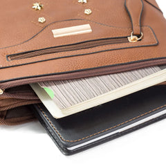 Double Layer Shoulder Bag High PU Leather Women Messenger Bags