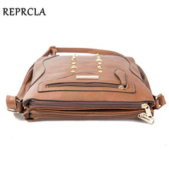 Double Layer Shoulder Bag High PU Leather Women Messenger Bags