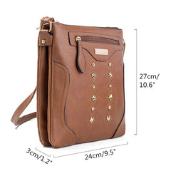 Double Layer Shoulder Bag High PU Leather Women Messenger Bags
