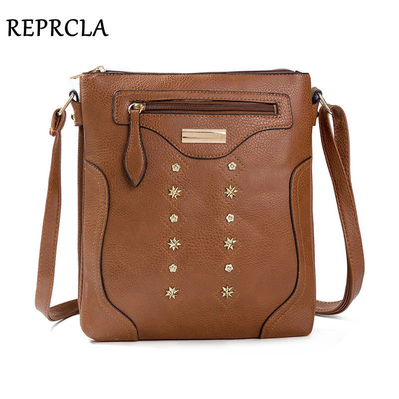 Double Layer Shoulder Bag High PU Leather Women Messenger Bags