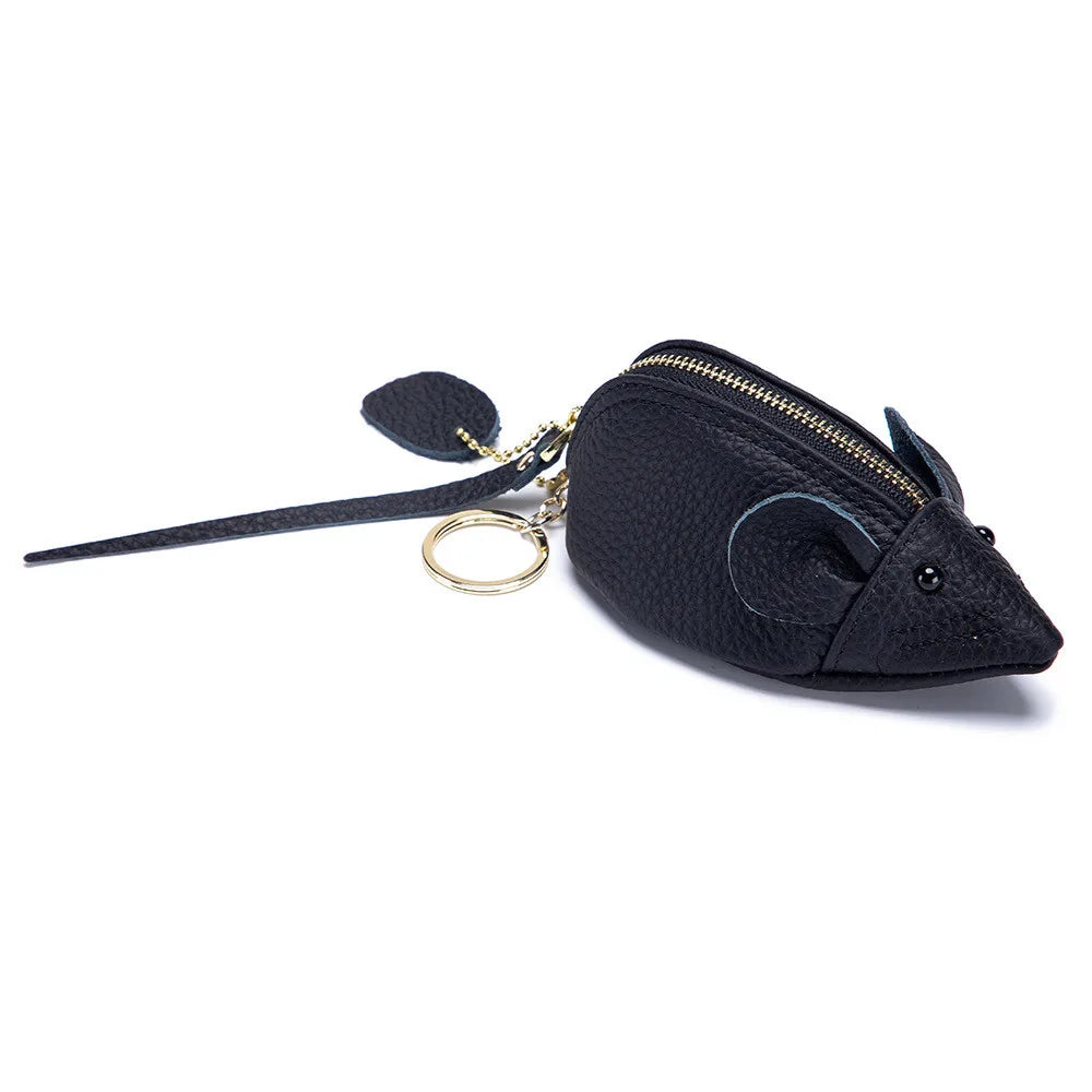 Mouse Lipstick Coin Purse Leather Mini Wallet