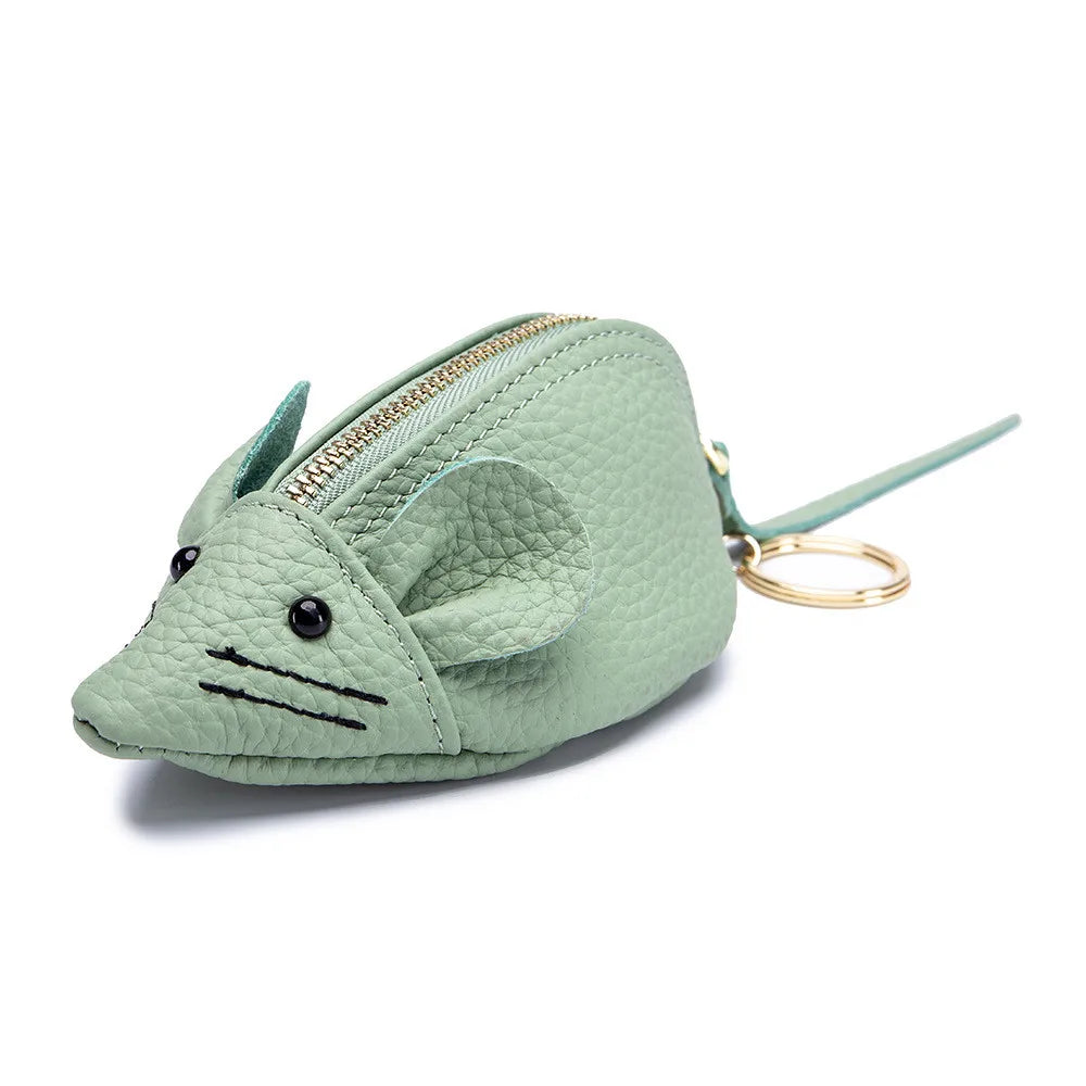 Mouse Lipstick Coin Purse Leather Mini Wallet