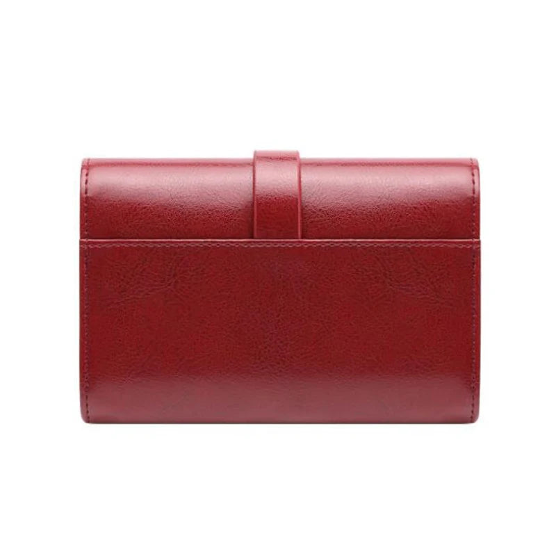 RFID Blocking Leather Women Wallet Medium Ladies Wallets and Purses