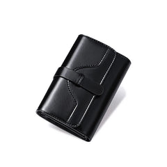 RFID Blocking Leather Women Wallet Medium Ladies Wallets and Purses
