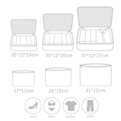 6PCS Travel Mesh Bag Cube Organizer for Clothes Socks Underwear