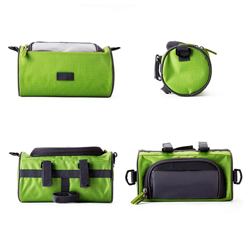 Touch Screen Cycling Phone Bag Front Bicycle Tube Handlebar Cylinder Bag