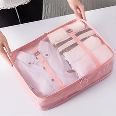 6PCS Waterproof Travel Mesh Bag Luggage Organizer Packing Cube
