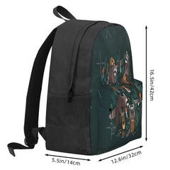 Raccoons Green Backpacks Men's Women's Bags