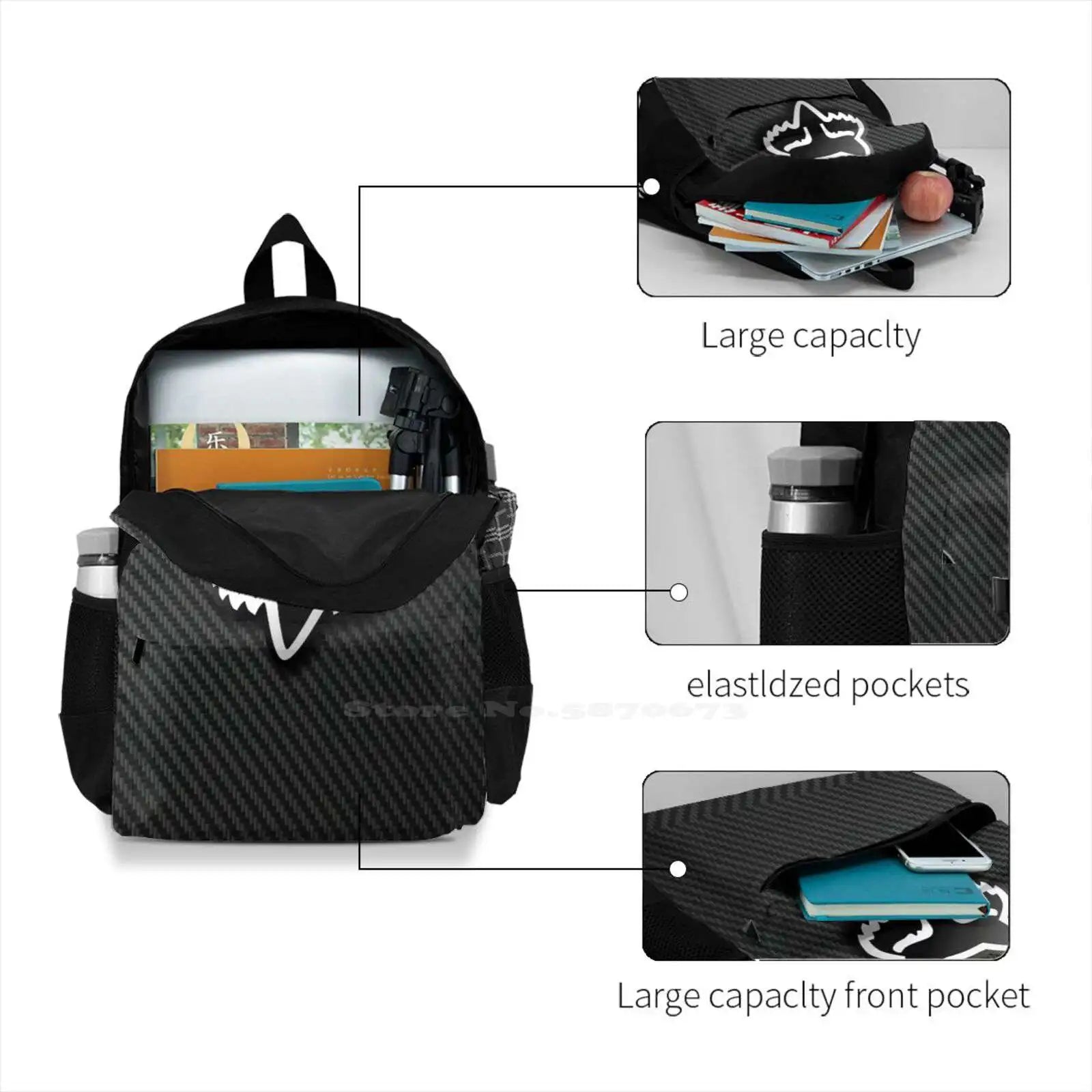 Racing Head Pattern Backpacks For Men Women Teenagers Girls Bags Syfl Feb2021