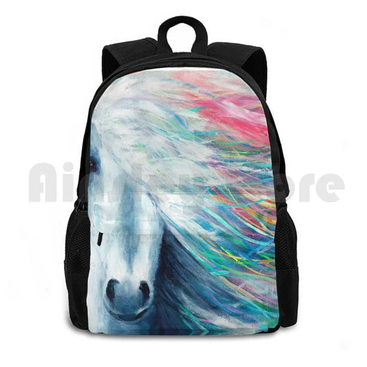 Rainbow Horse Outdoor Hiking Backpack Waterproof Camping Travel