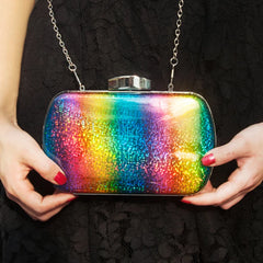Rainbow Sling Bag for Women Evening Handbag Clutch High Purse
