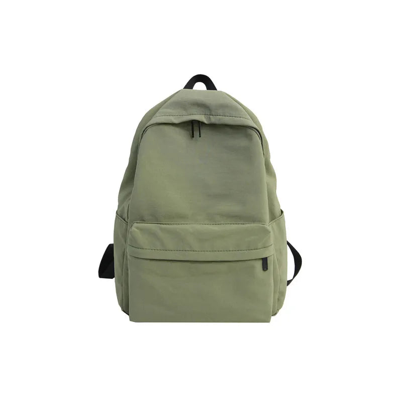 Preppy Style Nylon Backpack Yellow School Bags For Teenagers