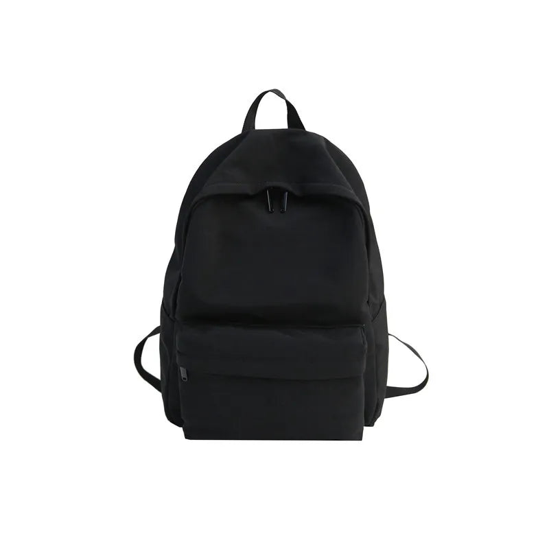 Preppy Style Nylon Backpack Yellow School Bags For Teenagers