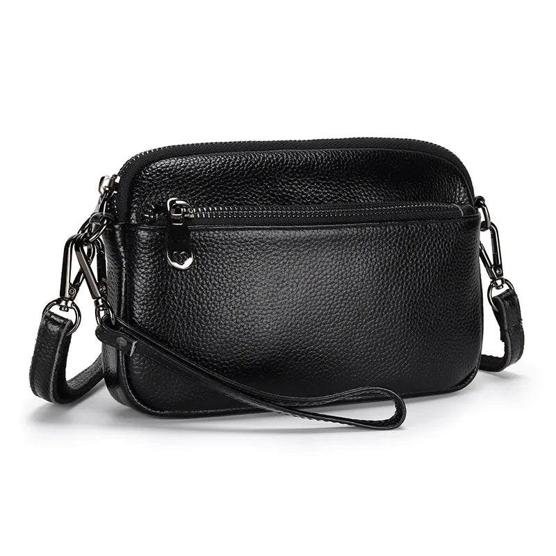 Leather Shoulder Bags Small Messenger Bags Casual Clutch Bags
