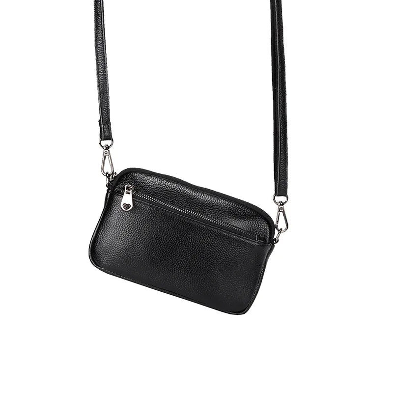 Leather Shoulder Bags Small Messenger Bags Casual Clutch Bags
