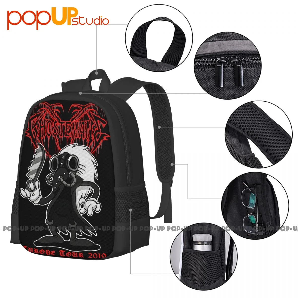 Rare Ghostemane Europe Tour Backpack Large Capacity Swimming Shopping Bag