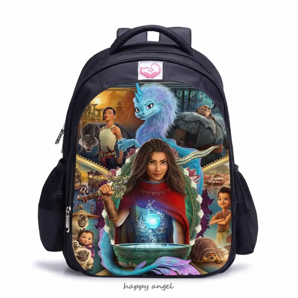 Raya Last Dragon Backpack Kids School Bags Boys Girls Teens Travel Knapsack