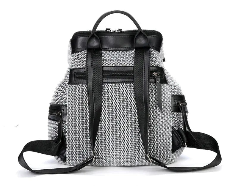 Women's Nylon Backpack Large Capacity School Bags Lightweight Travel Rucksack