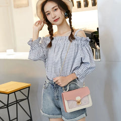 Korea Messenger Bag PU Crossbody Sling Handbag Women's Bags Small Square Bag