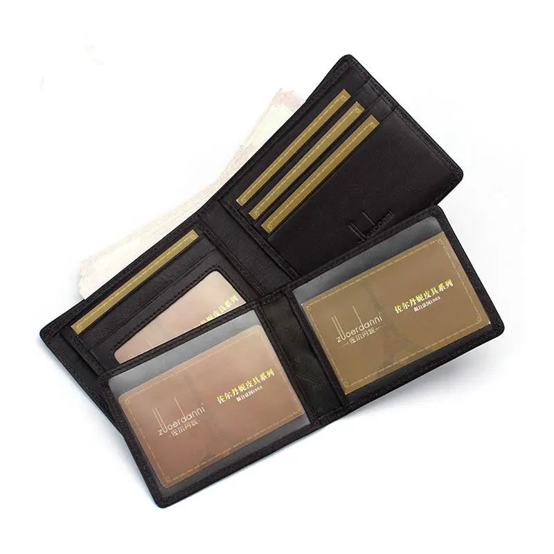 Men Leather Bifold Wallet Removable Flip Up Id Window with Passcase