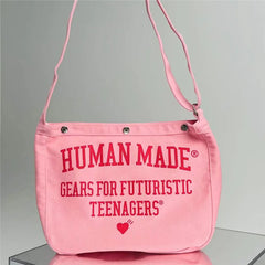 HUMAN Girls Don?t Cry Khaki Canvas Backpack