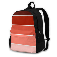 Red Linen Pattern Laptop Travel School Bag Women Men Teens