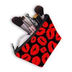 Red Lip 3D Printing Makeup Bags Multicolor Pattern Girls Cosmetics Pouchs