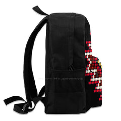 Red Southwest-Style Sunburst Backpack Laptop 15 Inch
