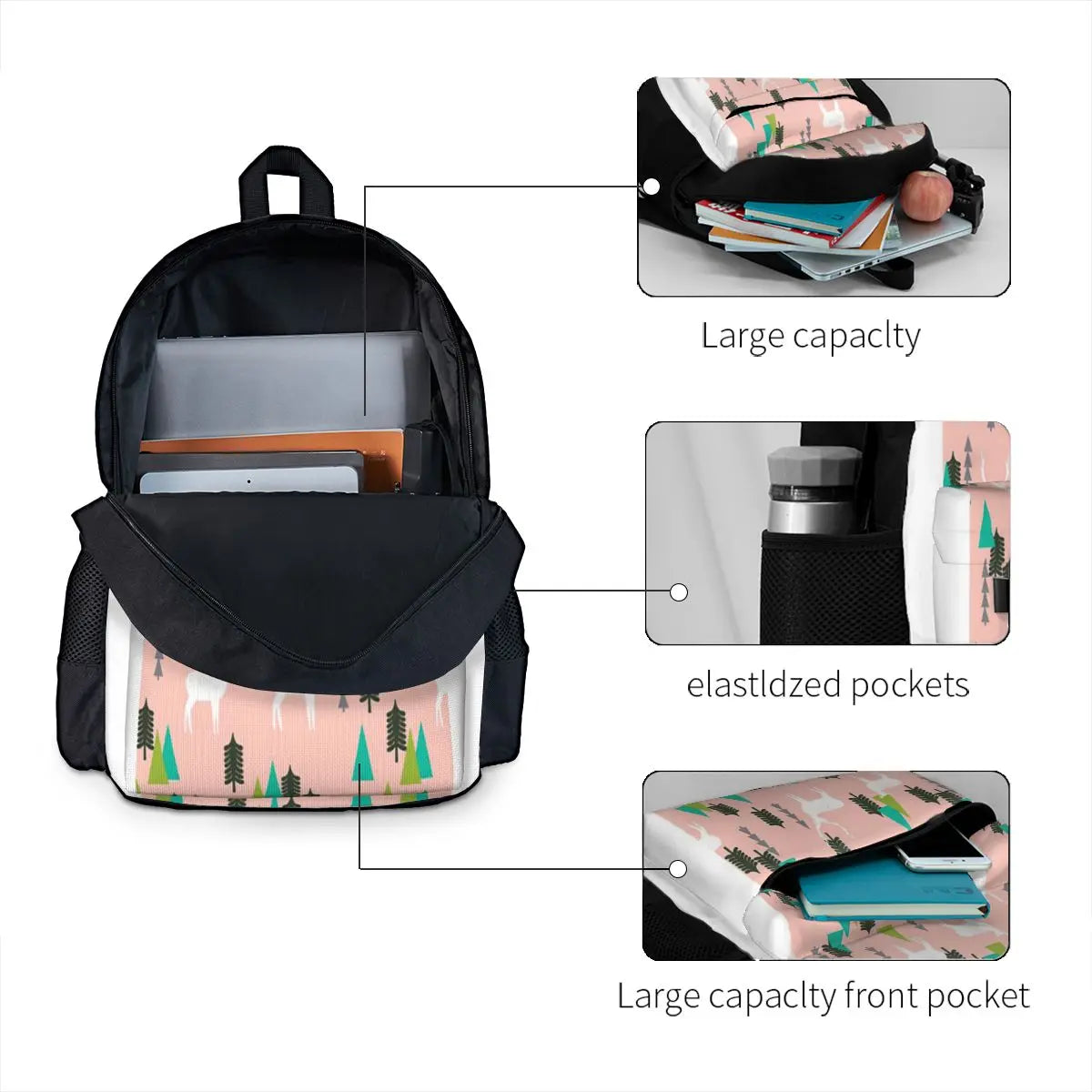 Reindeer Forest - Blush Backpack for Men and Women