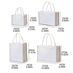 Burlap Jute Tote Bag with Handles for Shopping