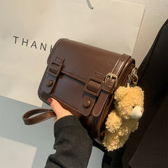 Retro Messenger Bag Women's Mini Flap Bag All-match Side Bag for Ladies