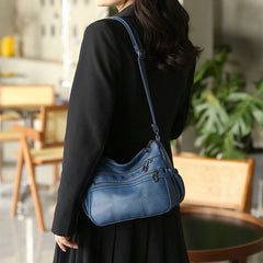 Retro Messenger Pack Shoulder Bag Ladies PU Leather Crossbody Handbag