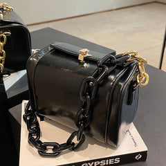 Retro Box Bag High Pu Leather Crossbody Bag Women's Handbags