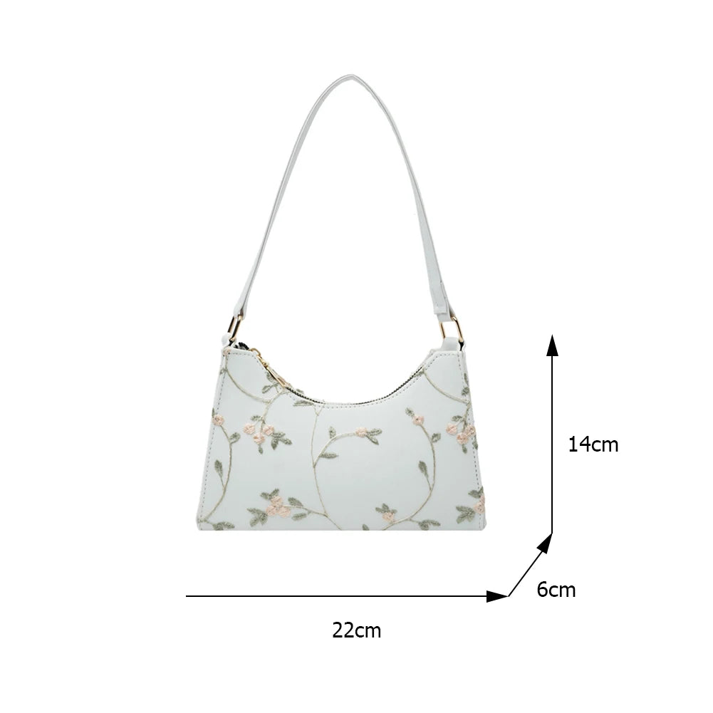 Vintage Lace Flower Shoulder Bag for Women
