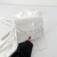 Vintage Lace Ladies Crossbody Bag Small Square Shoulder Purse Handbag