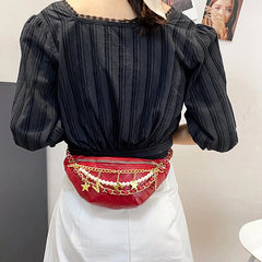 Retro Diamond Check Belt Bag Female Chain Waist Bag Lady Chest Bags Fanny Pack